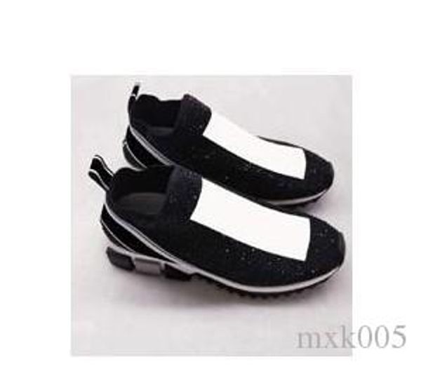 

2019 selling designer women's men's sneakers sock casual shoes yellow women shoes blue men sock shoes 35-46, Black