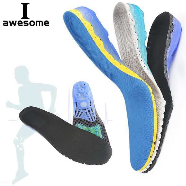 

soft insoles foot care for plantar fasciitis heel spur running sport insoles absorption pads arch orthopedic train insole, Black