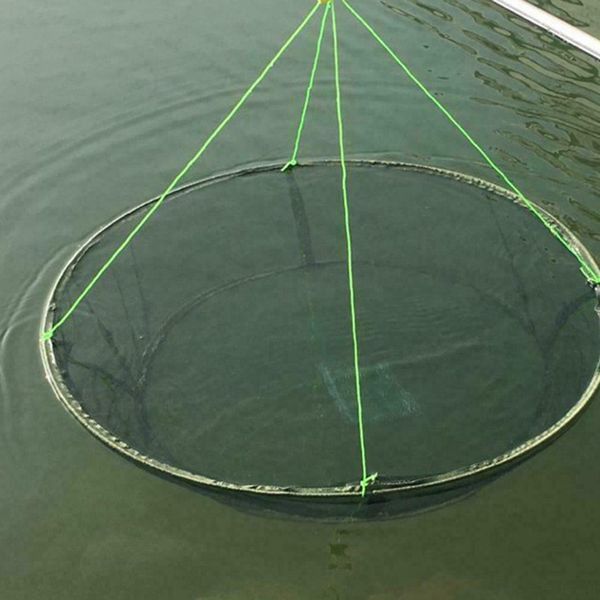 

30cm nylon fishing net foldable netting large durable landing nets prawn bait crab shrimp fish trap net