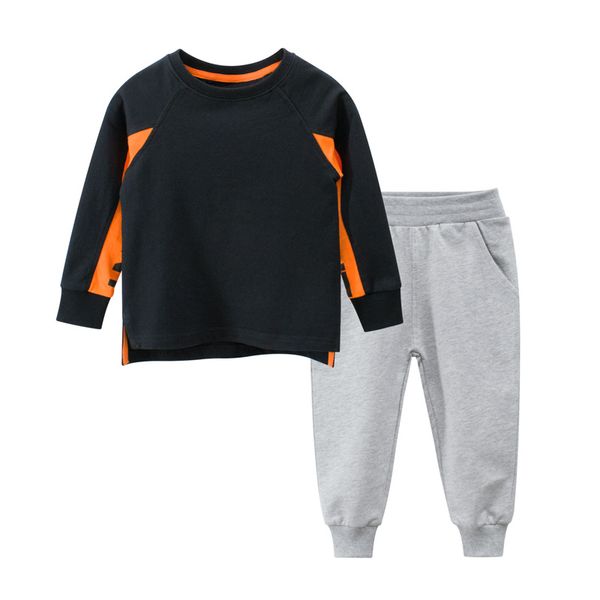 

loozykit осень мальчиков одежда набор длинные рукава хлопок дети мальчик девочка отдыха спортивный костюм толстовки брюки наборы 3-8 лет, White