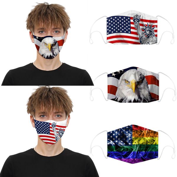 

designer luxury mask skull flag digital printing face mask dust-proof pm2.5 washable masks adjustable earhook wholesale