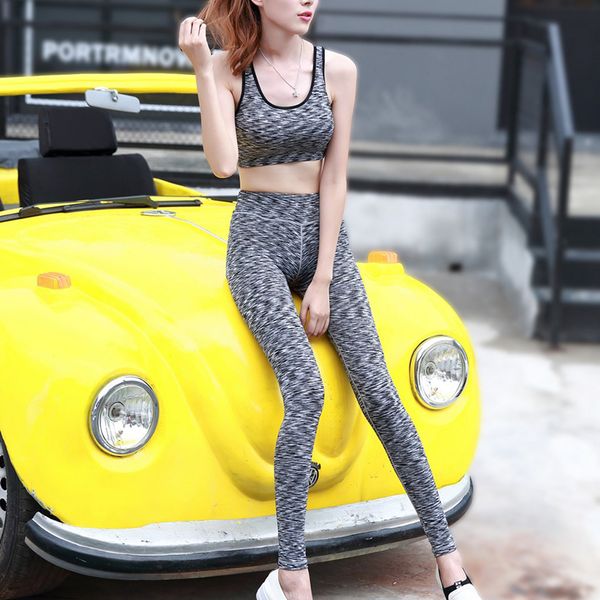 

quick dry sports clothing seamless yoga set workout clothes for women running set sport suits for women slim sportswear bras top, Black;blue