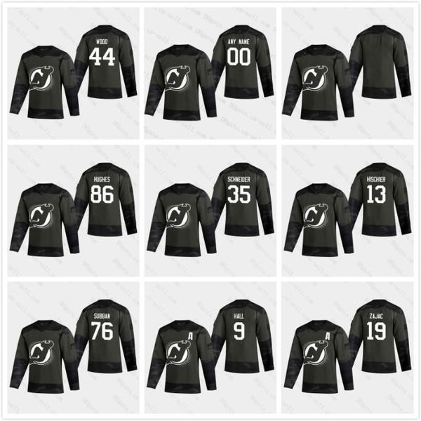 

Cu tom 2019 veteran day camo hockey jer ey new jer ey devil 86 jack hughe cory chneider taylor hall wood nico hi chier p k ubban zajac, Black;red
