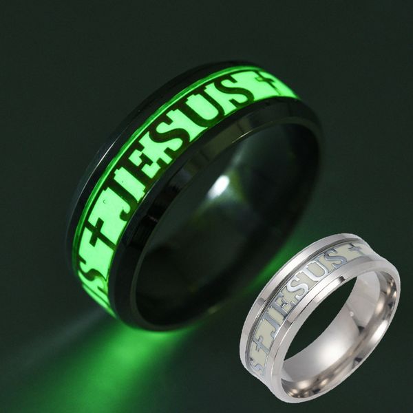 

exquisite 1pc graceful allergy golden and silvery;luminous jesus christ stainless steel cross ring unique, Slivery;golden
