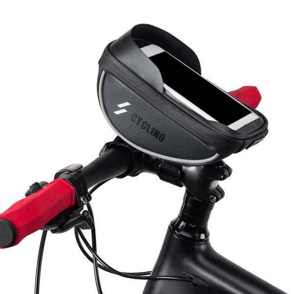

new outdoor riding portable bicycle bag waterproof large capacity mobile handlebar phone riding bag equipment r8j5