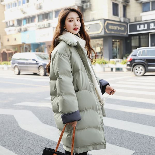 

winter jacket women parka coat down cotton jacket femme slim warm thick hooded long parkas ladies coats z40, Black