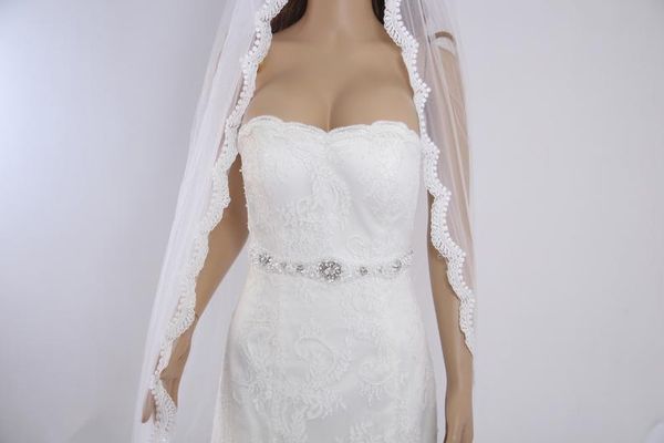 

wedding cathedral veil, long lace veil, delicate beads veil with comb, ivory wedding veil ts22, Black