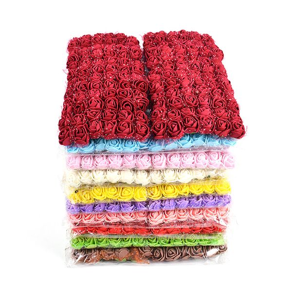 

144pcs artificial flower lace foam rose bouquet wedding home christmas decoration diy wreath scrapbook gift box valentines day