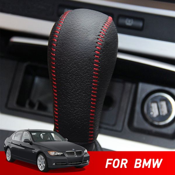 

oxilam leather car gear shift knob cover for e60 2005 2006 2007 2008 e90 2009 2010 x3 x5 z4 6 series accessories car styling