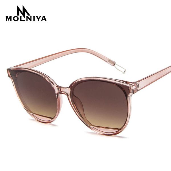 

2020 molniya fashion sunglasses women vintage metal big frame eyeglasses mirror classoc feminino, White;black