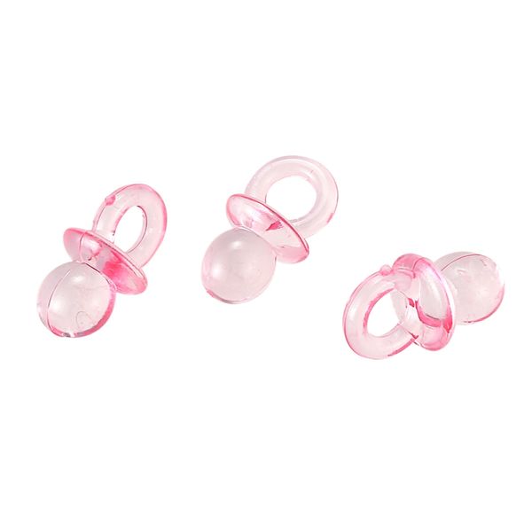 

100 pink mini pacifier pacifier - 2 cm - for the baby shower or as a pendant baby made of acrylic