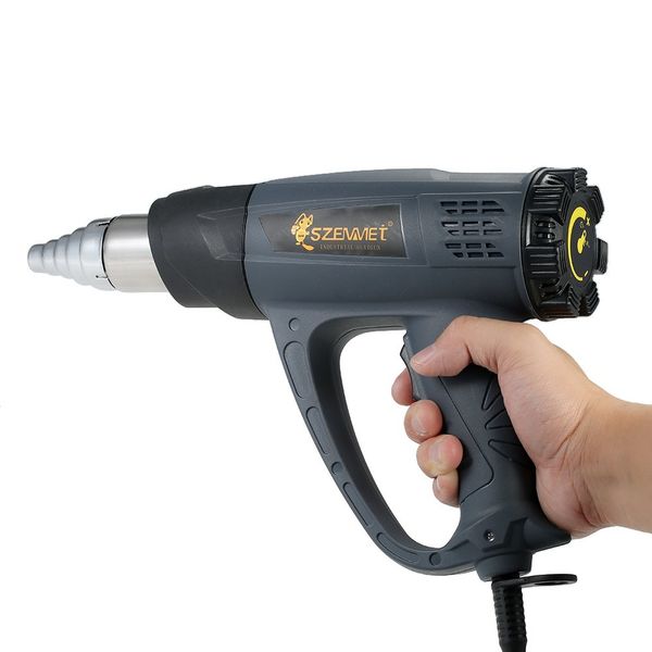 

2000w industrial air gun fast heating heat gun adjustable temperature soldering shrink blower with 4 nozzles ac220v