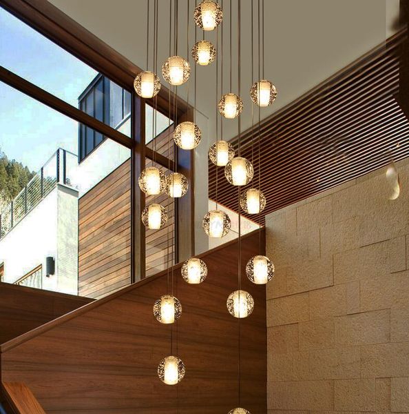 

led кристалл стеклянный шар подвеска meteor rain light звездопад лестничные бар droplight потолочные люстры освещение ac110-240v