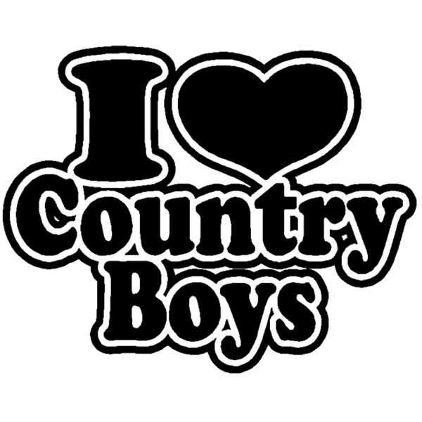 

16 * 12.7 см я люблю страну мальчики * виниловая наклейка * девушки сердце грузовик автомобиль ферм backwoods уникальный стикер автомобиля