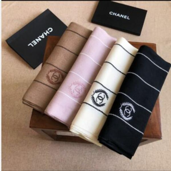 

2020 wholesale classic exquisite luxury winter scarf women's letter shawl double-faced double-color cashmere blend scarf 180*70cm, Blue;gray