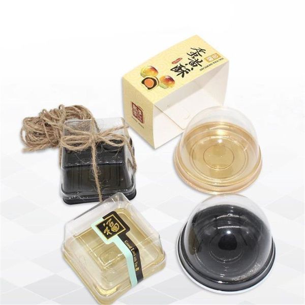 

clear transparent gift box cake packaging box christmas wedding party cupcake/candy container holder round/square