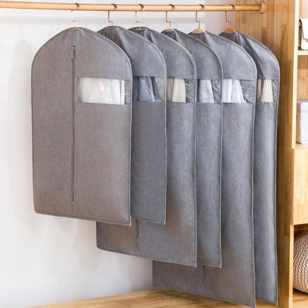 

clothes dust cover coat jacket storage zip hanging bag protector with window
