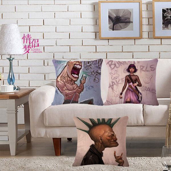 

hand inbetweening cotton flax pillow back cushion loose coat