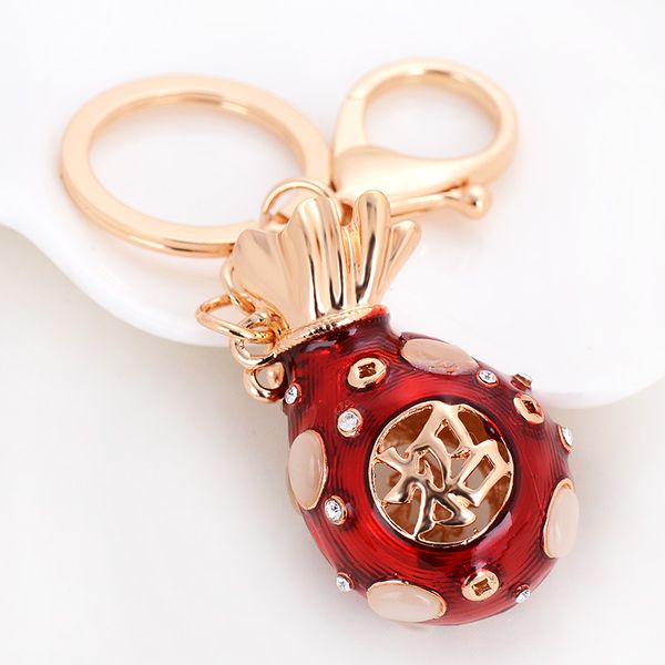 

ювелирные изделия нового способа rhinestone lucky-сумка брелок сердце лук кулон женщин ключа автомобиля держателя кольца запатентованные про, Silver