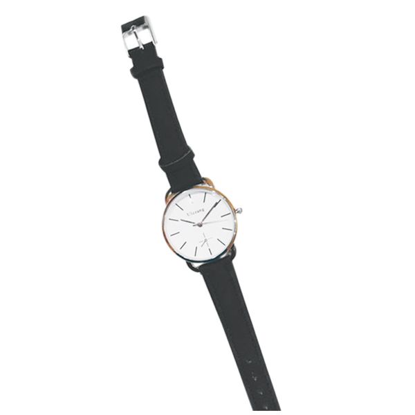 

ulzzang simple women vintage leather watches fashion ladies wrist watch gifts with box and the leaves bracelet, Slivery;brown