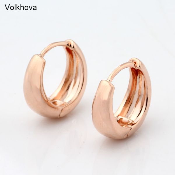

volkhova simple vintage earrings 585 rose gold-color hoop earrings for women earings fashion patry boucle d'oreille femme 2019, Golden;silver