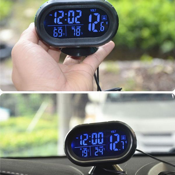 

automotive interior supplies car luminous clocks car led thermometer time electronic clock temperature display
