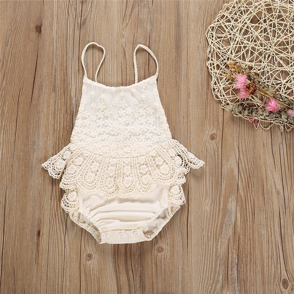 Infant Neugeborene Baby Mädchen Kleidung Spitze Strampler Overall Outfit Kinder Kleidung Boutique Einteilige Nette Sunsuit Sommer 2019 Baby Mädchen kostüm