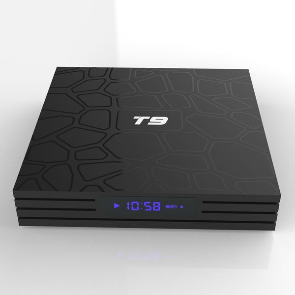 

original t9 android 9.0 tv box rockchip rk3318 quad core 4gb 64gb 2.4g 5g dual wifi bt 4k set box