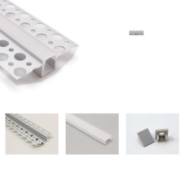 

t channel profile embedded led aluminium profile ,9mm pcb strip tape light flat edge invisible linear channel for wall
