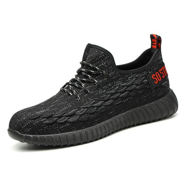 

shoes men breathable summer mens shoes standard steel anti - smash anti - puncture work shoes steel toe work boots, Black;brown