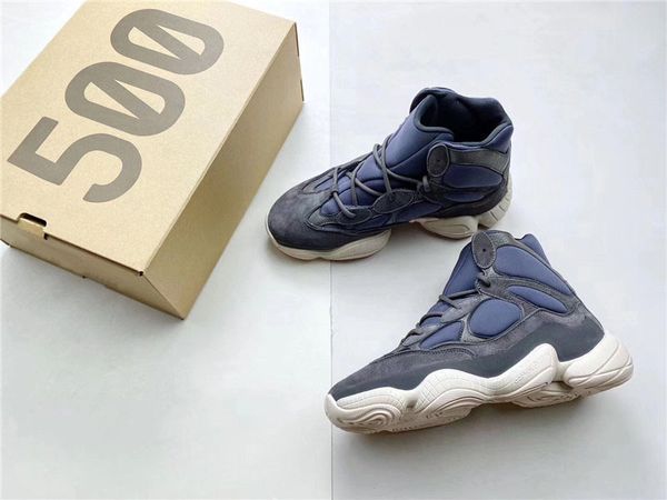 

release authentic originals 500 high slate 3m reflective black white kanye west fw4968 running shoes men women sport sneakers with box