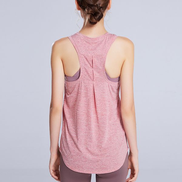 

women's workout fitness sports racerback tank backless running yoga muscle tank exercise t-shirt loose tees, White;red