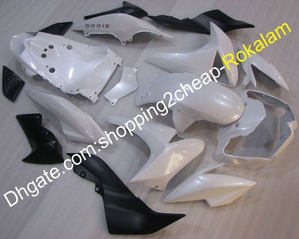 Para Kawasaki Z1000 White Black Body Parts 2007 2009 2009 Z 1000 07 08 09 Abs Plastic Cowlings Aftermarket Kit Feeding