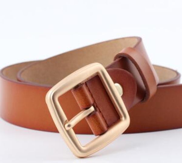 

2249 belt womens genuine leather black and white color cowhide belt for mens belt 105-125cm, Black;brown