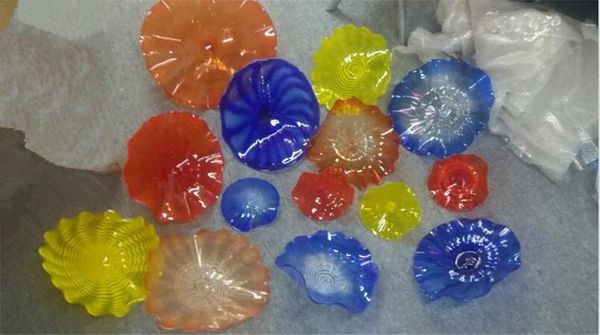 

2019 handmade blown murano glass wall plates chihuly style holiday glass modern wall light