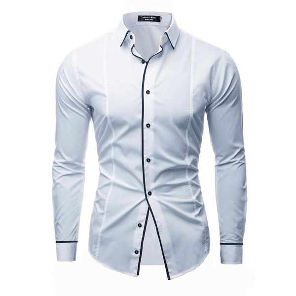 

2019 autumn men shirt plus size casual long regular sleeves lapel cotton blends patchwork cardigan ing, White;black