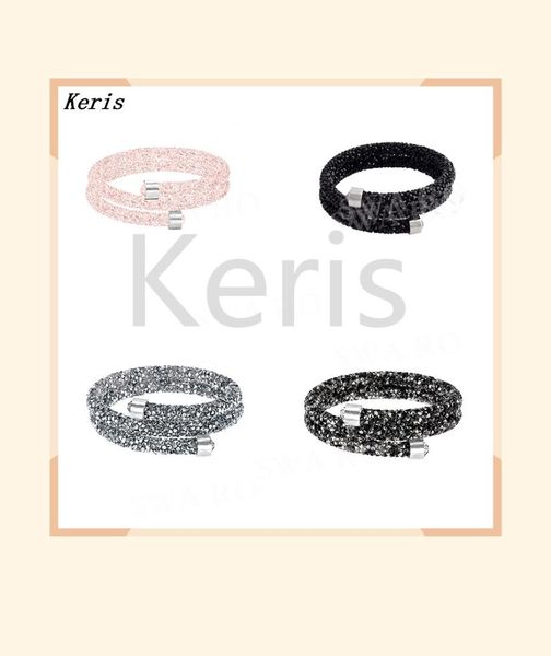 

2019 новых мужчины crystaldust двойного круга одиночного браслет трехмерного кристалл мода романтический ювелирные изделия браслет, Golden;silver