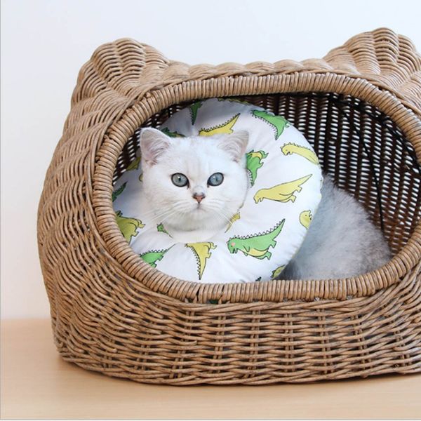 

pet elizabeth circle collar cotton dogs protective neck collar cat wound healing medical anti bite puppy recovery scratching