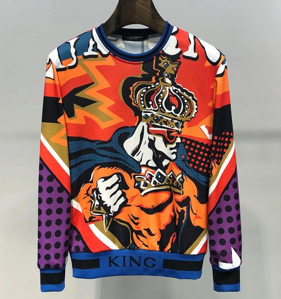 

19ss d king crown brand mens sweatshirt women luxury hoodies long sleeve pullover hiphop street luxury shirts casual blouse ale b105259l, Black