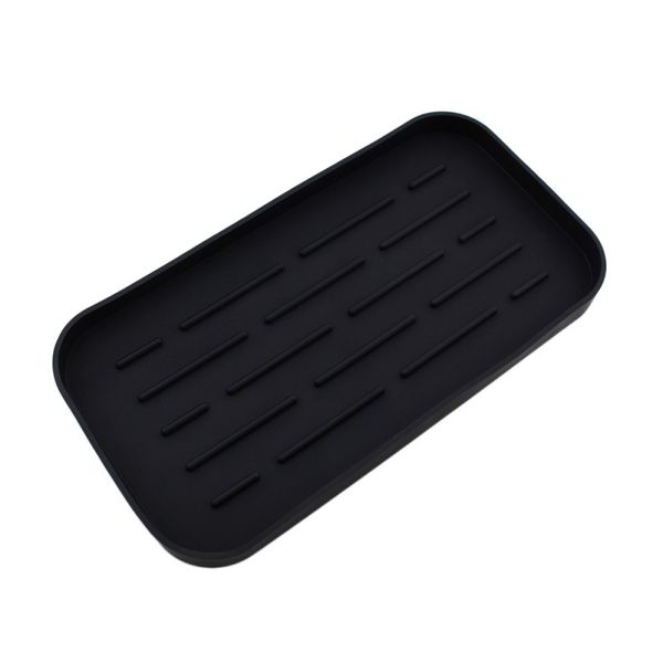 

1pc kitchen drain mat silicone drain tray tableware cup plate fruit and vegetable tray storage box rectangular
