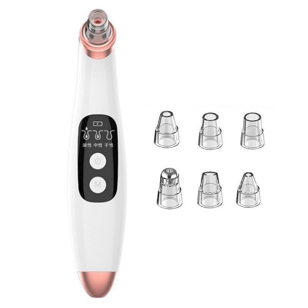 

electronic lcd blackhead remover vacuum suction acne pore cleaner 6 suckers blackhead remover for acne black point vacuum