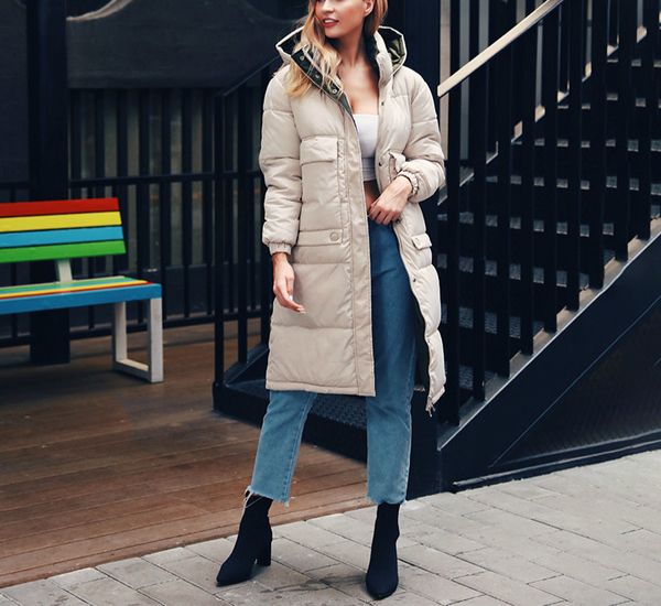 

2019 winter cotton coat women zipper big pocket black casual outwear jackets hooded thicken warm parkas ladies winter clothes