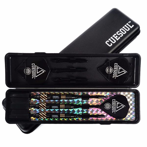 

cuesoul professional black scorpion 16g soft tip darts indoor sports