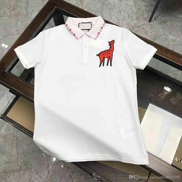 

2020.2.21 новое поступление летняя мода высокий хлопок мужчины печати повседневная поло с коротким рукавом футболка азиатский размер m-3xl р, White;black