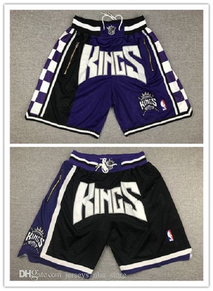 

sacramento kings men shorts just don pocket basketball pants by mitchell & ness blue 02, Black;red