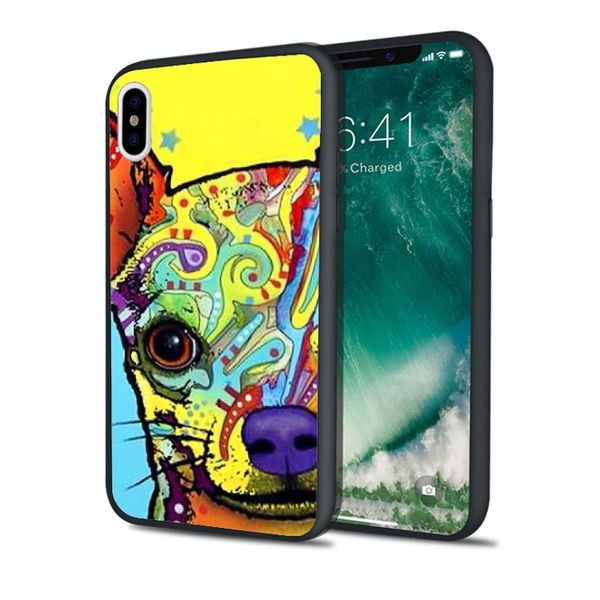 

capa luxury chihuahua dog phone case for iphone 11 pro xs max xr 8 7 6s plus 5s se 5 case black soft silicone tpu cover.