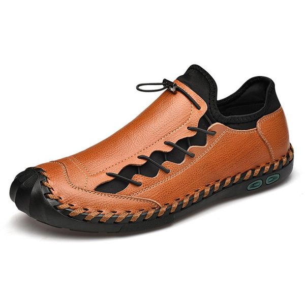 

2020 fashion men casual male shoes pu leather italian designer loafers moccasins male lace up wedding shoes big size 38-48, Black