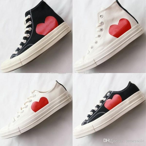 

play all star shoe cdgs 1970s chuck 70 hi canvas jointly big with eyes heart beige black designer casual skateboard sneakers 35-44