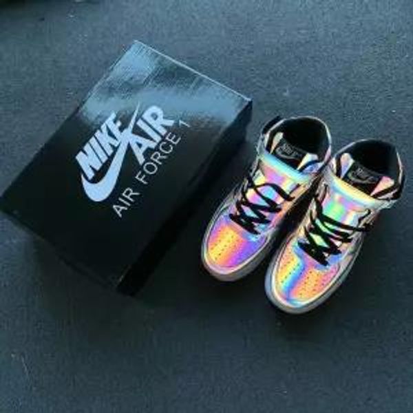 

chameleon reflective high and low sneakers wheat color couple sports student starry men and women running shoes casual, Blue;gray