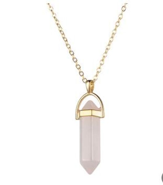 

opal shape point amethyst natural jewelry crystal bead pendant chakra healing bullet chain stone real gemstone necklaces quartz tucpc
